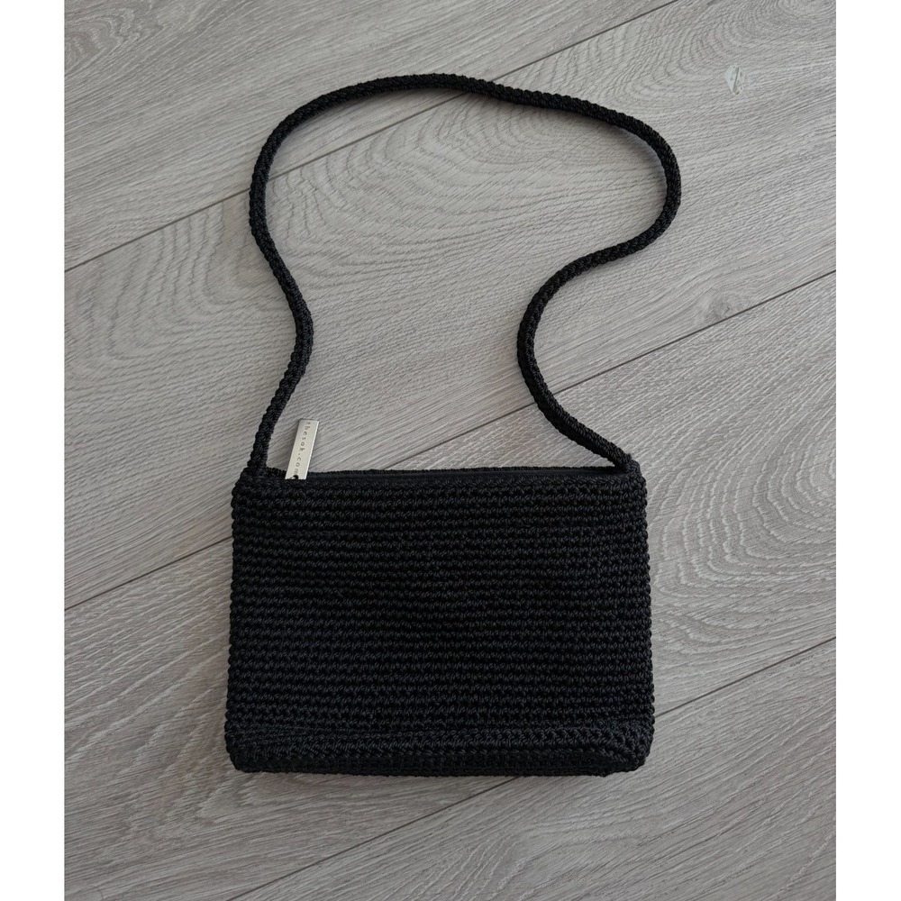 TheSak.Com Zip Black Crochet Bag Purse Great Condition Made in Indonesia